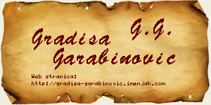 Gradiša Garabinović vizit kartica